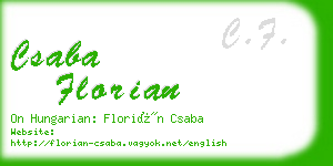 csaba florian business card